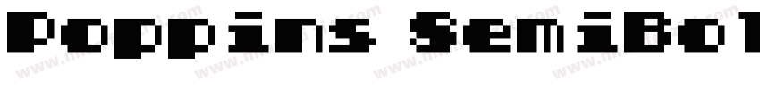 Poppins SemiBoldTrueType字体转换